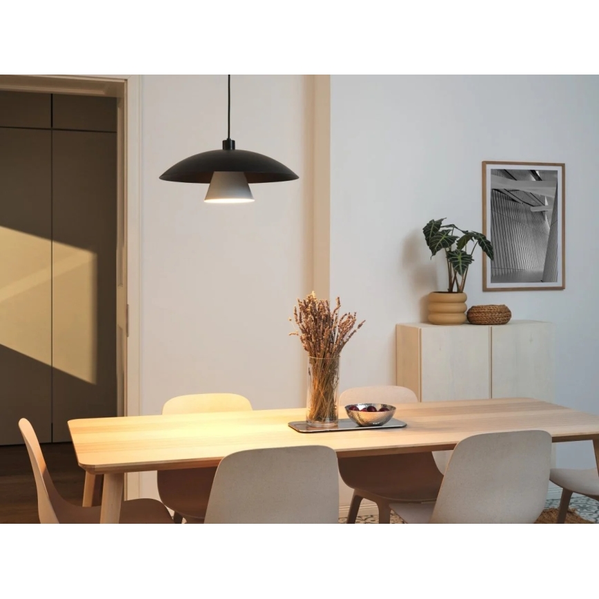 Osram - Luster na lanku DECOR FLYING MUSHROOM 1xE27/25W/230V Ø 50 cm čierna