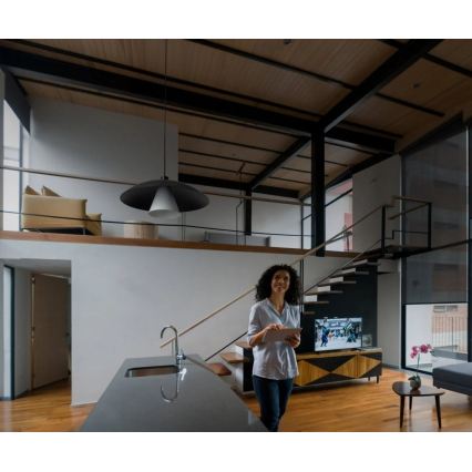 Osram - Luster na lanku DECOR FLYING MUSHROOM 1xE27/25W/230V Ø 50 cm čierna