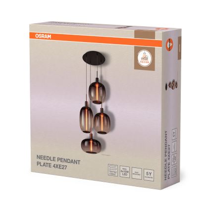 Osram - Napájací kábel NEEDLE PENDANT 4xE27/25W/230V antracit
