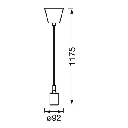 Osram - Napájací kábel PENDULUM BELL 1xE27/15W/230V biela