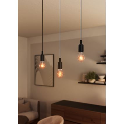 Osram - Napájací kábel PENDULUM BELL 1xE27/15W/230V čierna