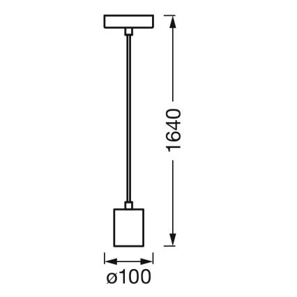 Osram - Napájací kábel PENDULUM ROUND 1xE27/15W/230V lesklý chróm