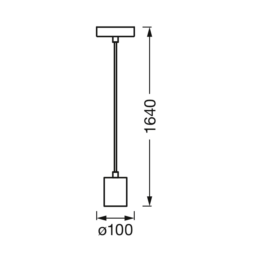 Osram - Napájací kábel PENDULUM ROUND 1xE27/15W/230V lesklý chróm