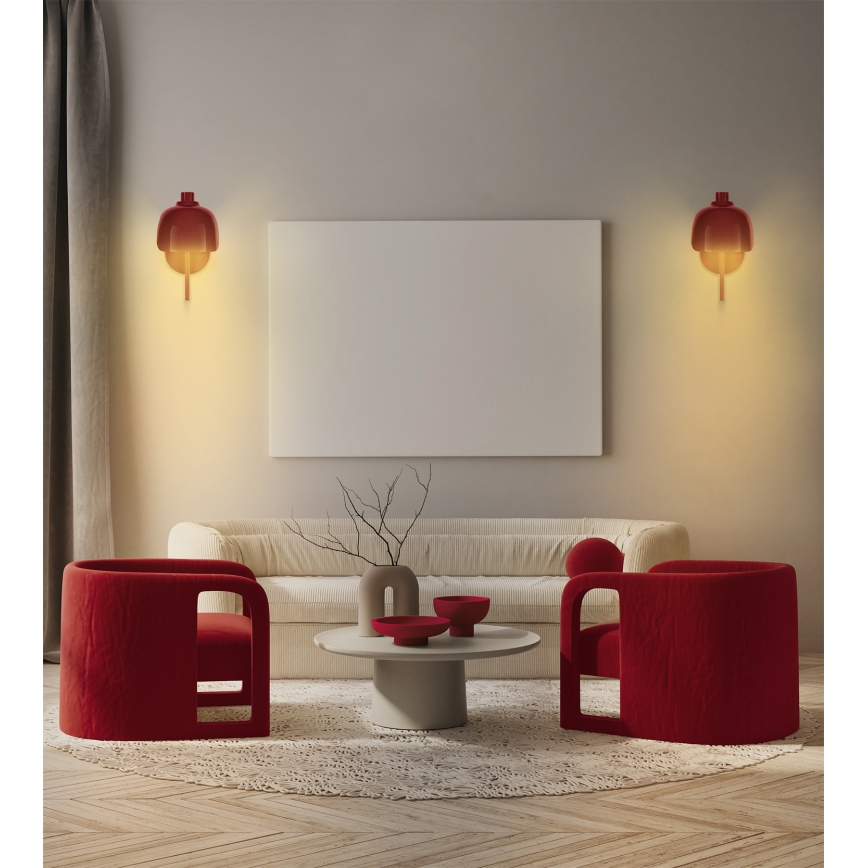 Osram - Nástenné svietidlo DECOR COROLLE 1xG9/20W/230V červené