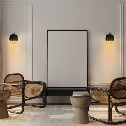 Osram - Nástenné svietidlo DECOR COROLLE 1xG9/20W/230V čierna/zlatá