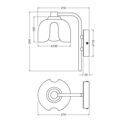 Osram - Nástenné svietidlo DECOR COROLLE 1xG9/20W/230V, oranžové
