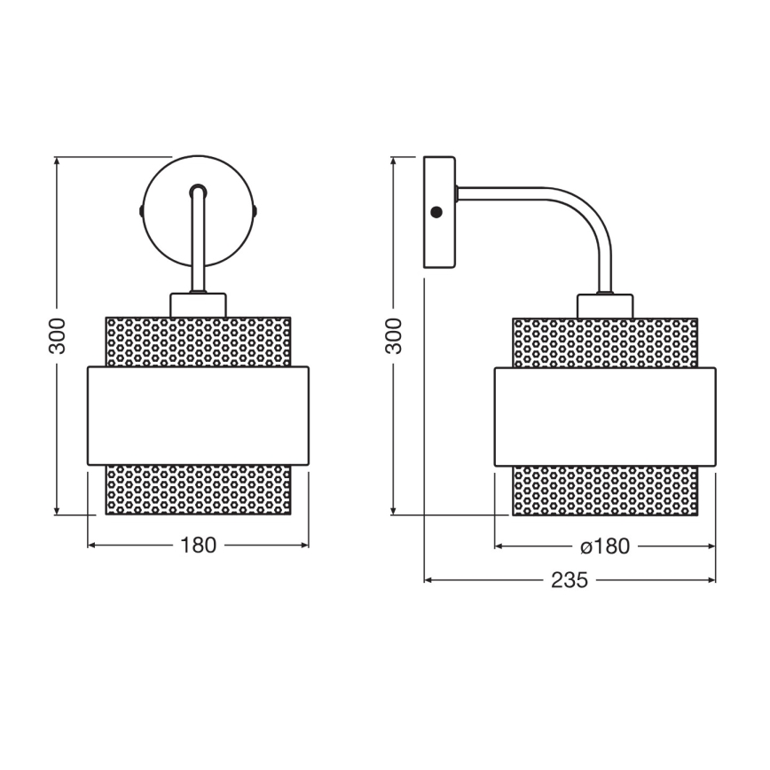Osram - Nástenné svietidlo DECOR HORNET 1xE27/10W/230V čierna/zlatá