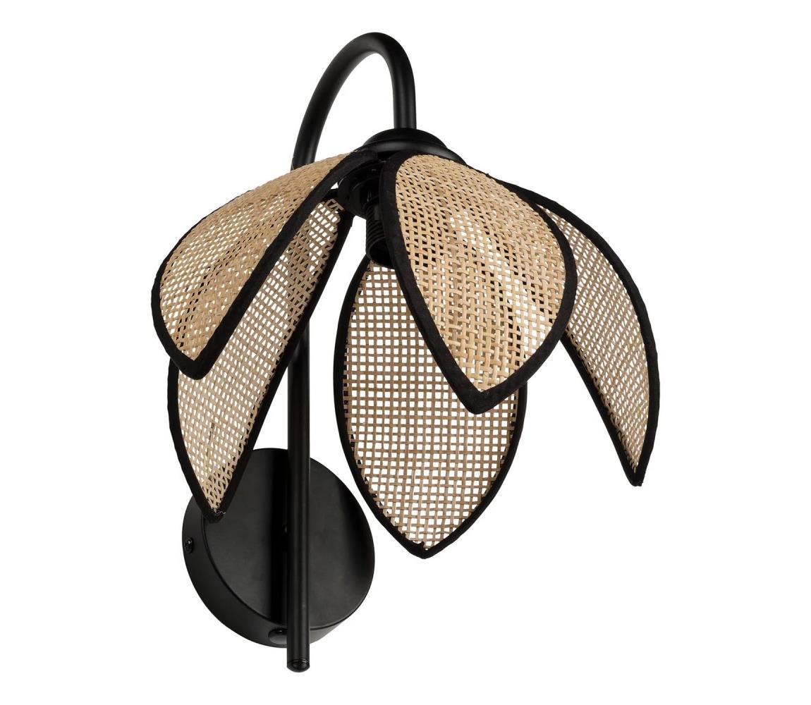 Osram - Nástenné svietidlo DECOR RATTAN 1xE27/15W/230V béžová/čierna 4058075847262