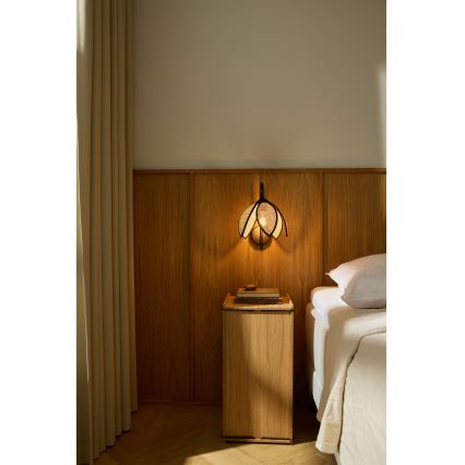 Osram - Nástenné svietidlo DECOR RATTAN 1xE27/15W/230V béžová/čierna