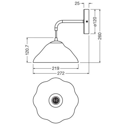 Osram - Nástenné svietidlo LOTUS LEAF 1xE14/5,5W/230V