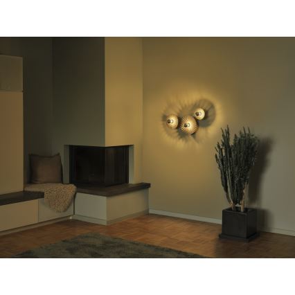 Osram - Nástenné svietidlo PLISSEE 3xE27/15W/230V antracit