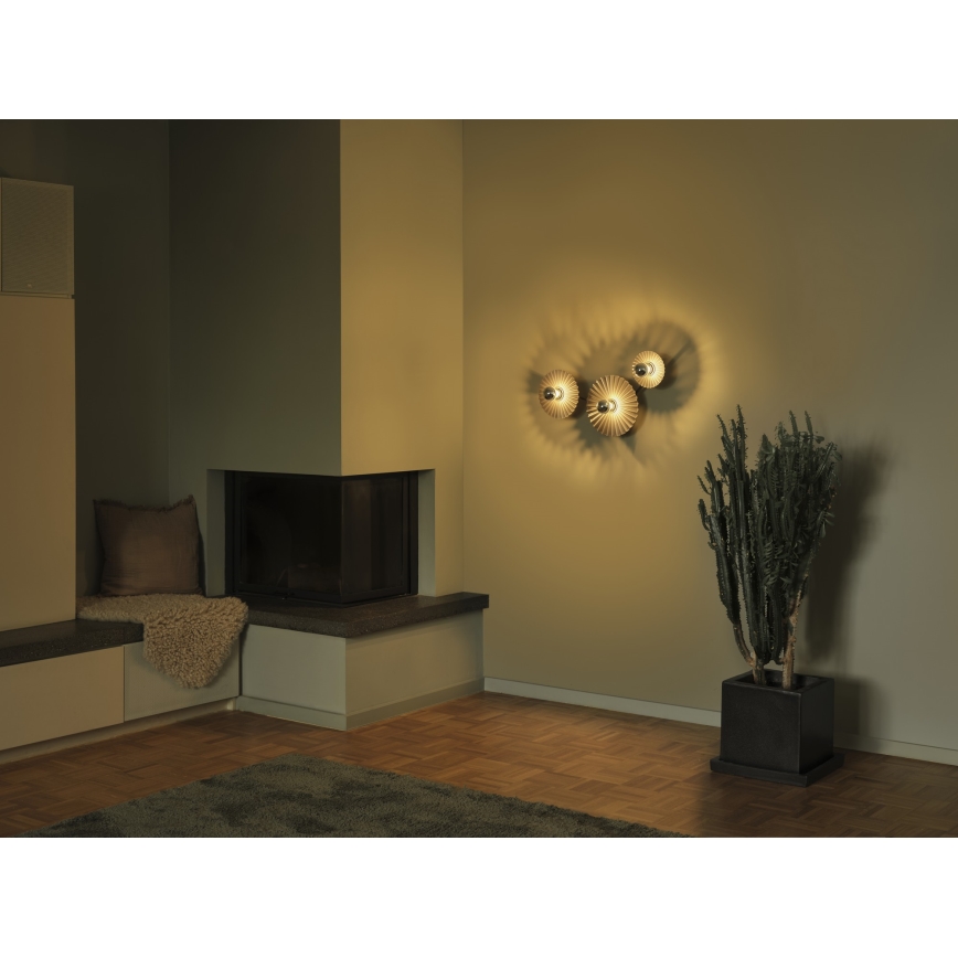 Osram - Nástenné svietidlo PLISSEE 3xE27/15W/230V antracit