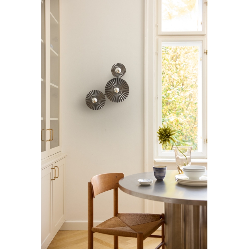 Osram - Nástenné svietidlo PLISSEE 3xE27/15W/230V antracit