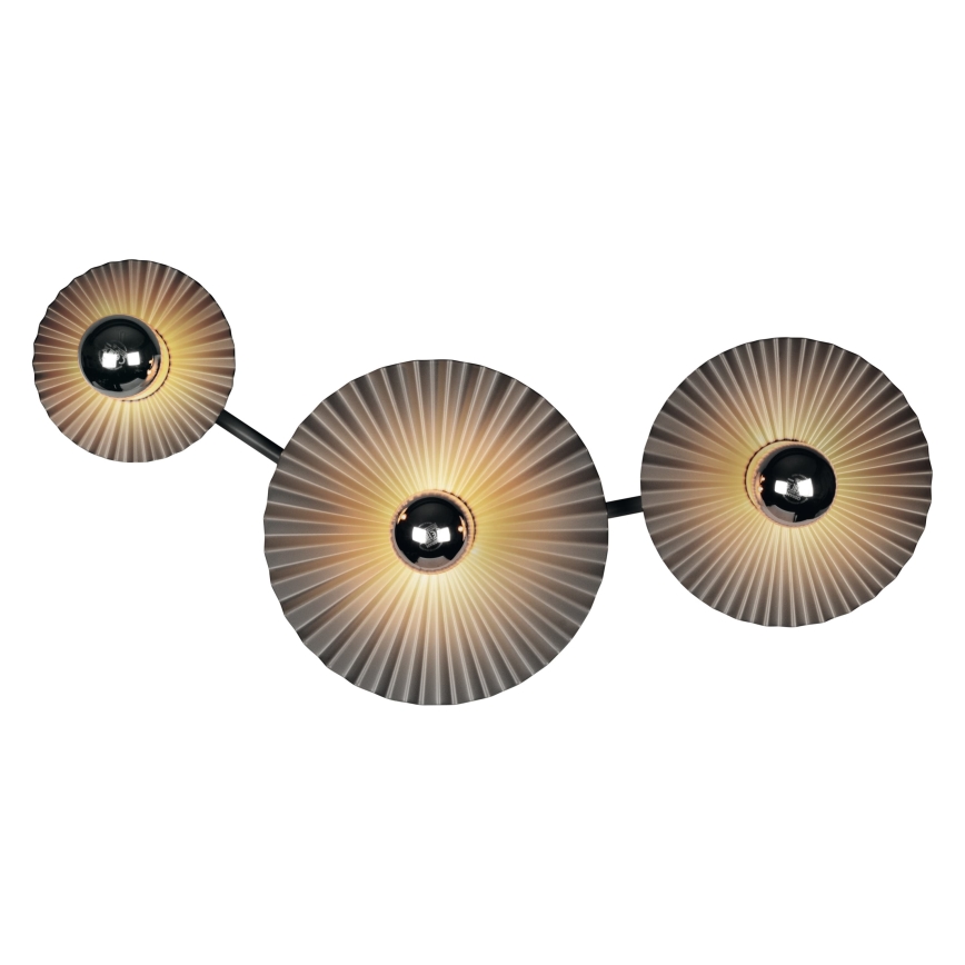 Osram - Nástenné svietidlo PLISSEE 3xE27/15W/230V antracit