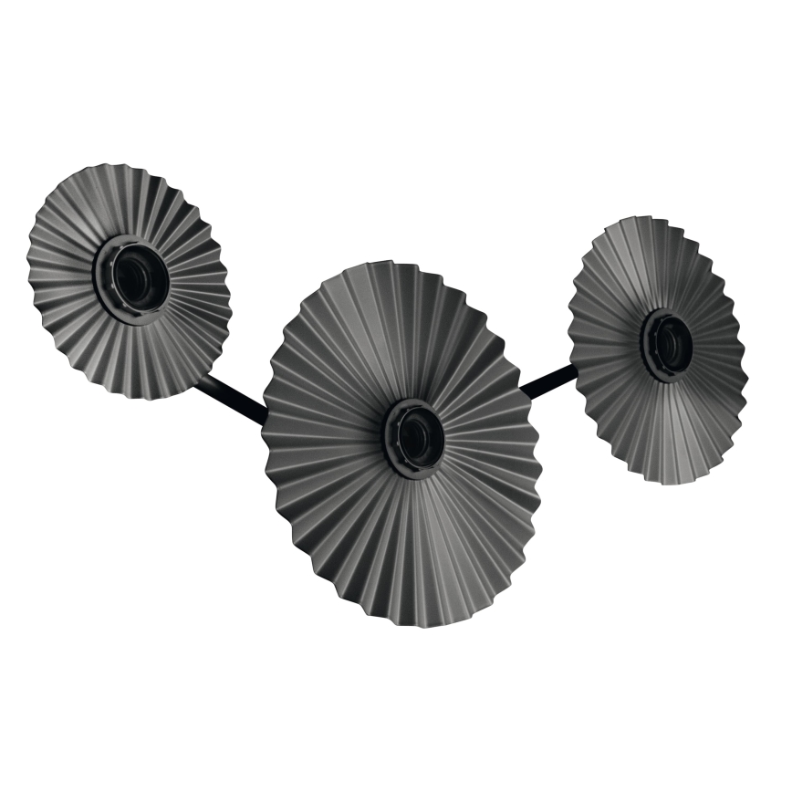 Osram - Nástenné svietidlo PLISSEE 3xE27/15W/230V antracit