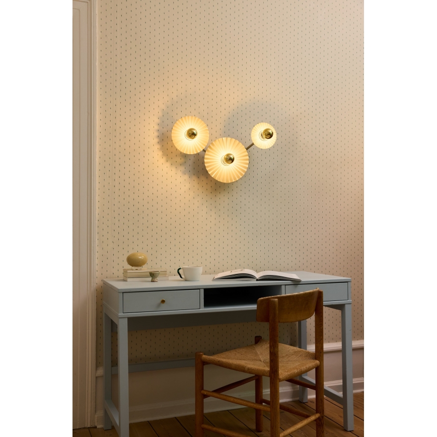 Osram - Nástenné svietidlo PLISSEE 3xE27/15W/230V krémové