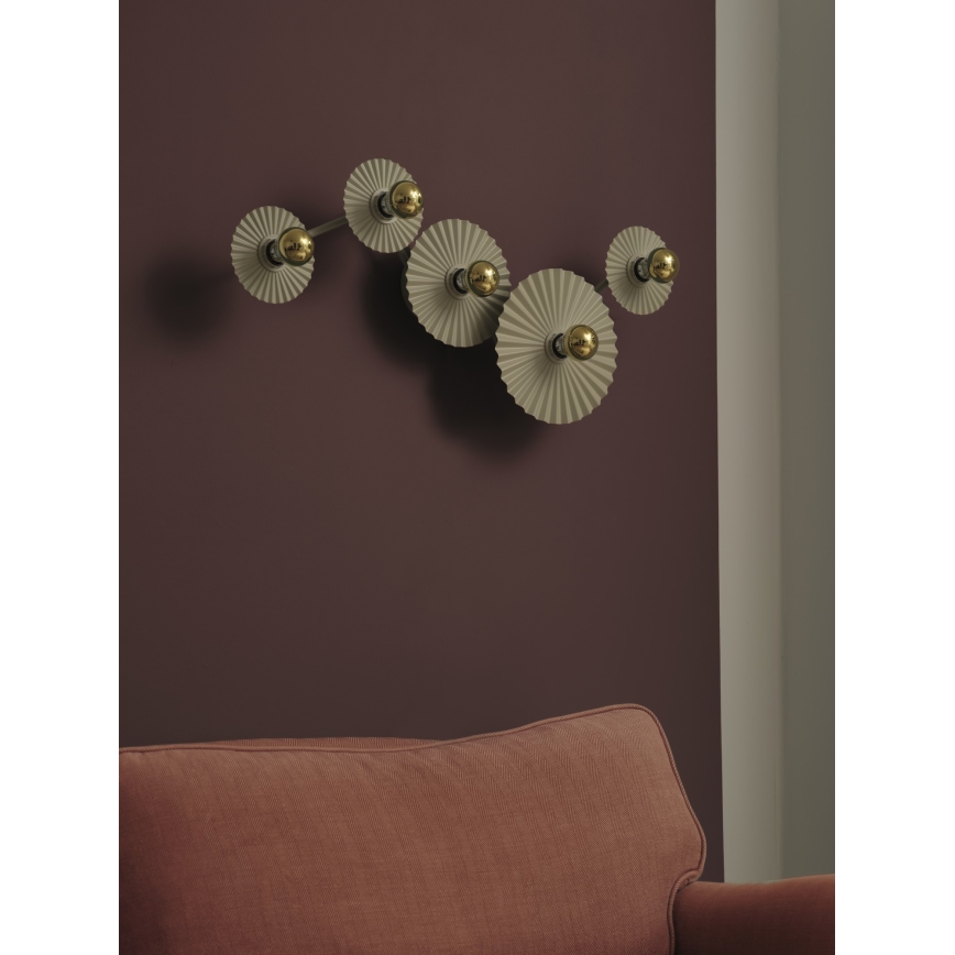 Osram - Nástenné svietidlo PLISSEE 5xE27/15W/230V krémové