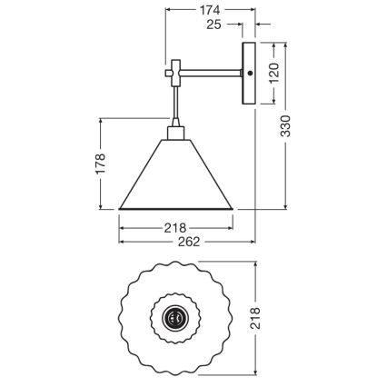 Osram - Nástenné svietidlo PULP 1xE14/5,5W/230V