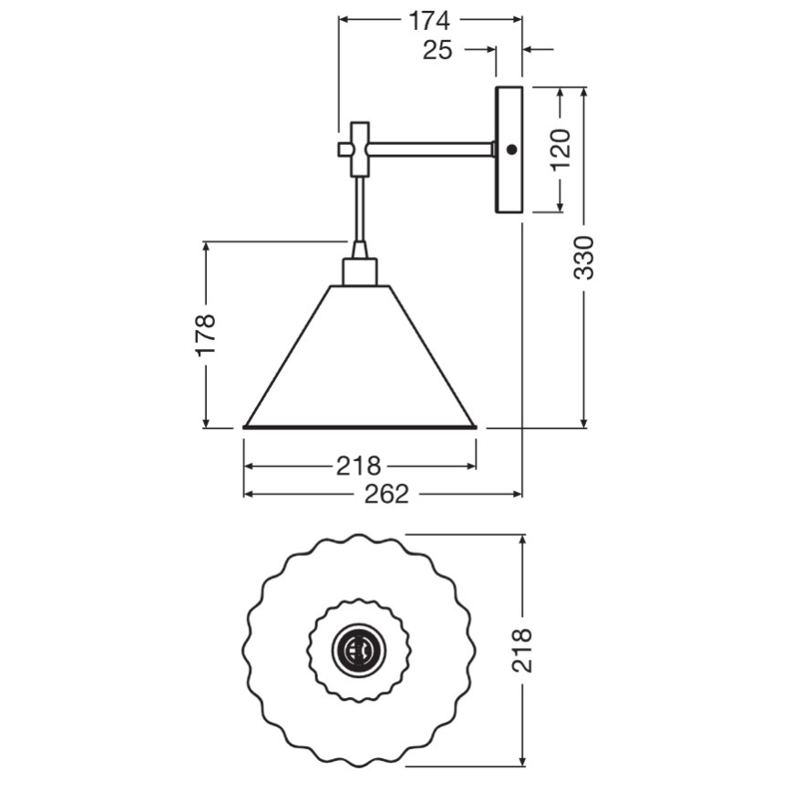 Osram - Nástenné svietidlo PULP 1xE14/5,5W/230V