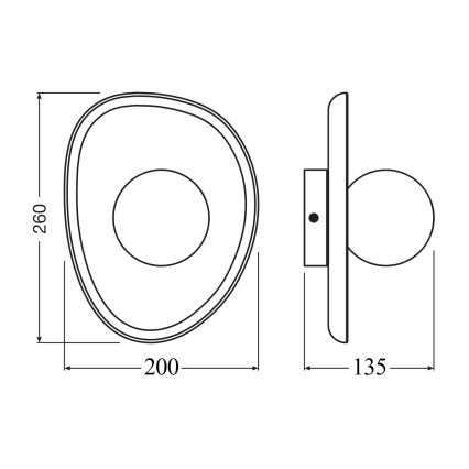 Osram - Nástenné svietidlo WOOD NEST 1xG9/5W/230V kaučukovník