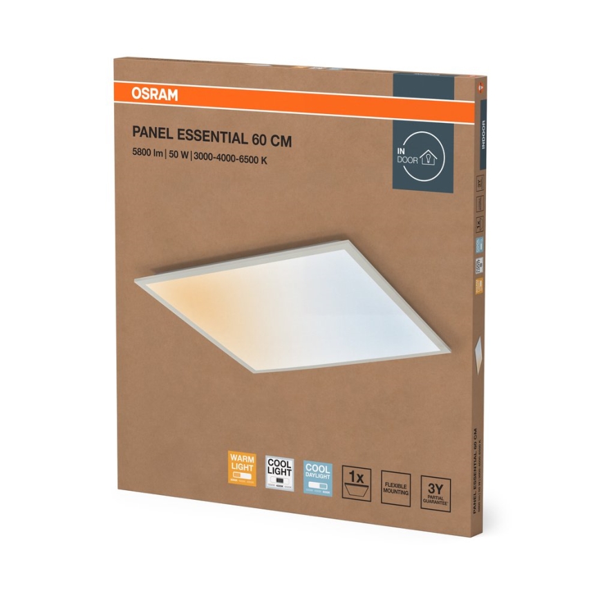 Osram - podhľadový LED panel PANEL ESSENTIAL LED/50W/230V 3000/4000/6500K 60x60 cm biela