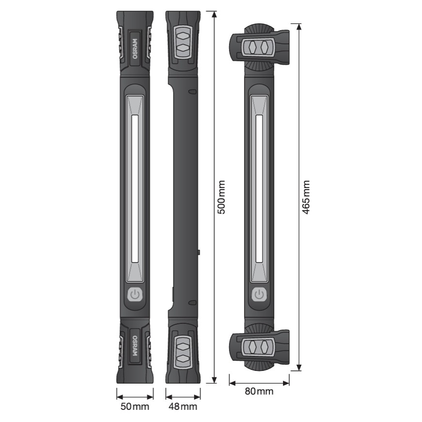 Osram - LED stmievateľná nabíjateľná baterka LEDINSPECT UTILITY1000 LED/19W/7,4V