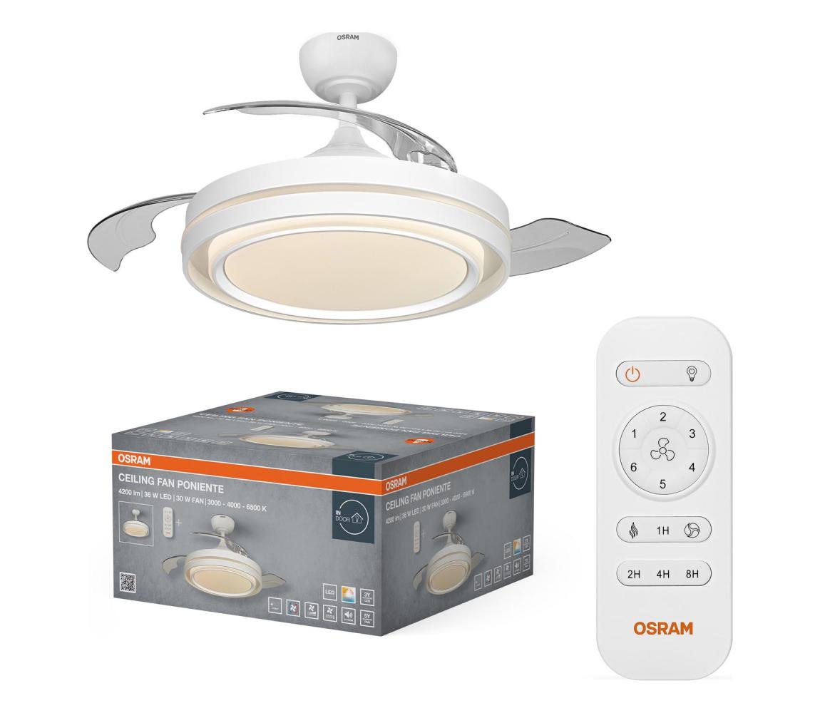 Osram - PONIENTE LED stmievateľné svietidlo s látorom LED/36W/230V 3000/4000/6500K + diaľkové ovládanie 4058075857919