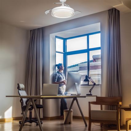 Osram - LED stmievateľné stropné svietidlo s ventilátorom PONIENTE LED/36W/230V 3000/4000/6500K + diaľkové ovládanie