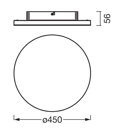 Osram - prisadený LED panel PLANON LED/28W/230V 3000K pr. 45 cm biely