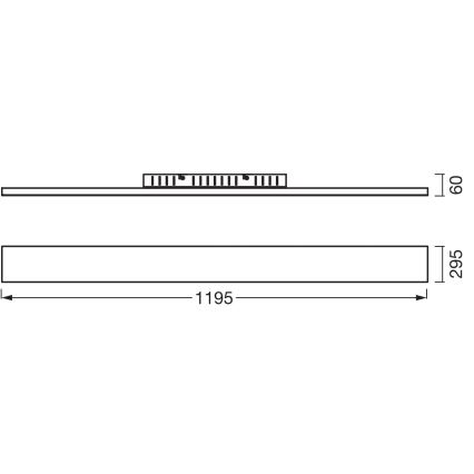 Osram - Prisadený LED panel PLANON LED/40W/230V 3000K 30x120 cm biela