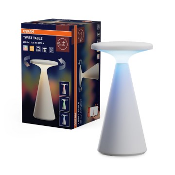 Osram - RGB LED vonkajšia stolová lampa SMART+ TWIST, stmievateľná, dotyková, nabíjacia, 1,35 W / 3,7 V / 1800 mAh, IP44