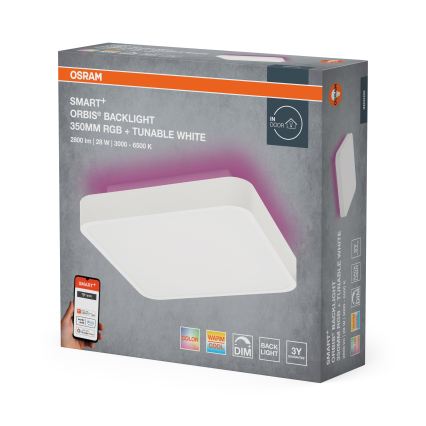 Osram - LED RGBW Stmievateľné stropné svietidlo SMART+ ORBIS LED/28W/230V 35x35 cm 2700-6500K Wi-Fi
