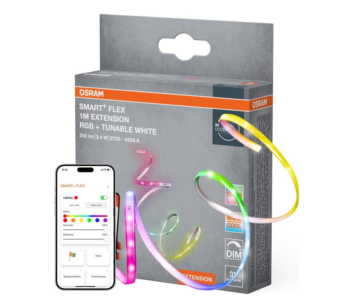 Osram - Rozširujúca sada SMART+ FLEX stmievateľného LED pásu RGB+TW 1m LED/3,4W/24V 4099854475191