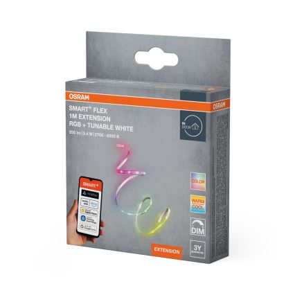 Osram - Rozširovacia sada LED RGB+TW stmievateľného pásika SMART+ FLEX 1m LED/3,4W/24V 2700-6500K Wi-Fi
