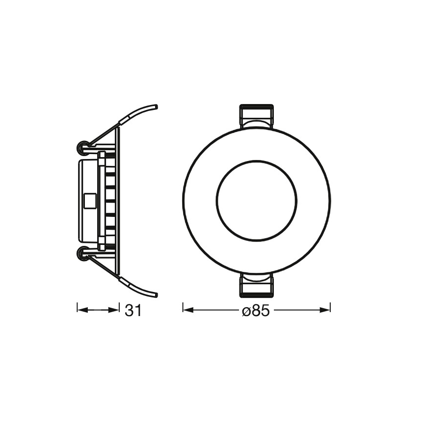 Osram - Sada 3 ks LED zapustených stropných svietidiel SLIM LED/4,5W/230V