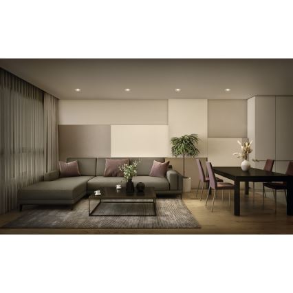 Osram - Sada 3 ks stmievateľných podhľadových svietidiel SPOT LED/4,9W/230V 2700K, priemer 8,7 cm, biela