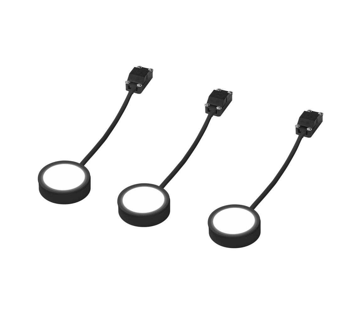 Osram - Sada 3× LED svietidiel pod kuchynskú linku UNDERCABINET LED/3W/230V 3000K čierna 4099854462436