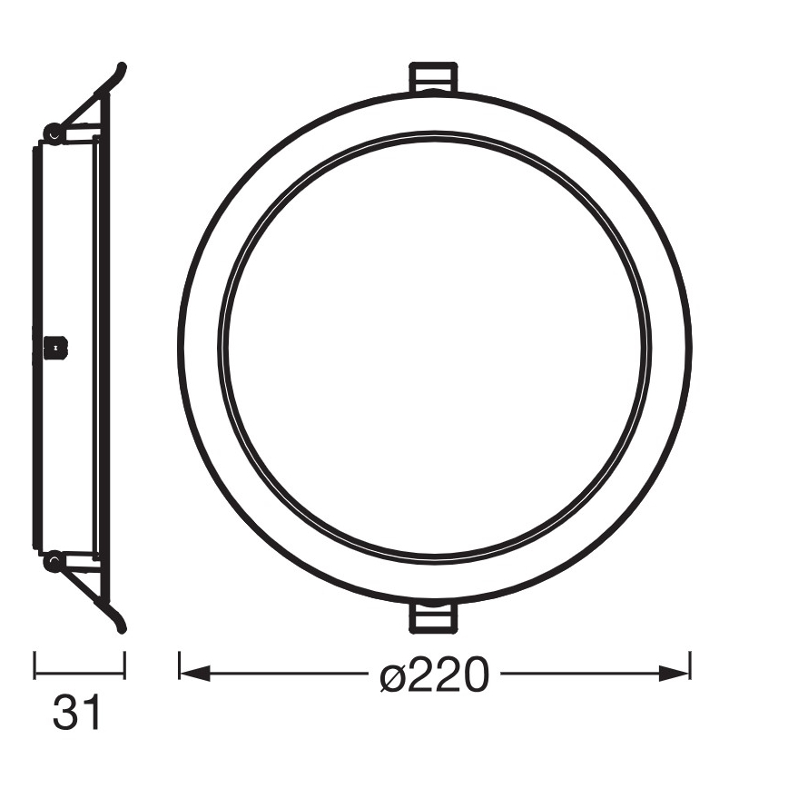 Osram - Sada 6× zapustených stropných LED svietidiel ESSENTIAL LED/18W/230V 4000K, priemer 22 cm, biela