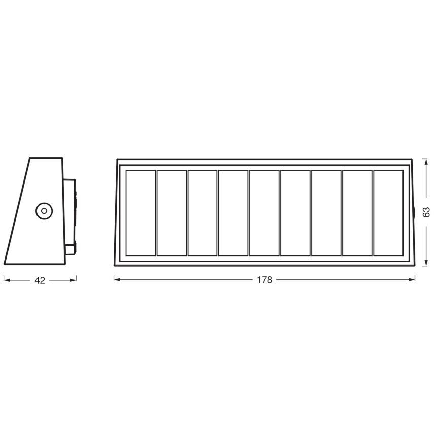 Osram - LED Stmievateľné solárne nástenné svietidlo ENDURA STYLE LED/7,1W/4,2V 2000 mAh IP44 antracit
