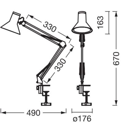 Osram - Stmievateľná LED stolná lampa s klipom OFFICE LINE LED/9W/230V 3000K biela