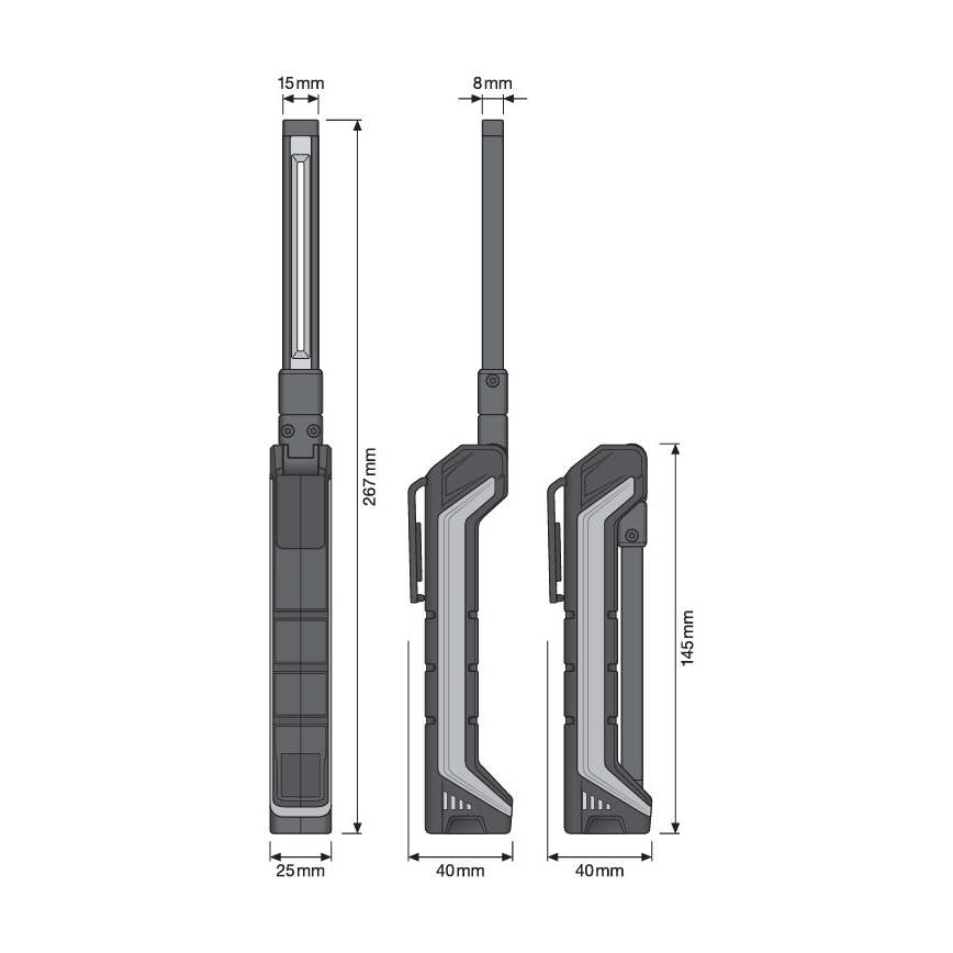 Osram - LED stmievateľná nabíjateľná baterka LEDINSPECT POCKET200 LED/2W/3,7V IP54
