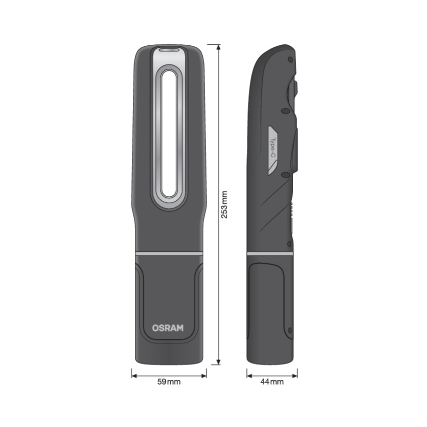 Osram - stmievateľná nabíjateľná LED baterka LEDINSPECT MAX500 LED/16W/3,7V IP65 4500 mAh