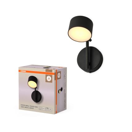 Osram - LED stmievateľné nástenné dotykové svietidlo DECOR KYOTO LED/12W/230V CRI 90 čierna