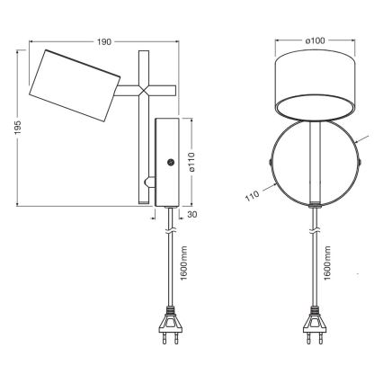 Osram - LED stmievateľné nástenné dotykové svietidlo DECOR KYOTO LED/12W/230V CRI 90 čierna