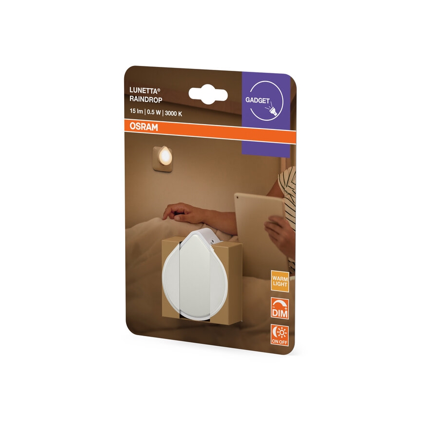 Osram - Stmievateľné LED orientačné svietidlo do zásuvky LUNETTA LED/0,5W/230V