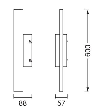 Osram - LED stmievateľné kúpeľňové osvetlenie zrkadla ORBIS MIRROR LED/10W/230V 3000/4000K 60 cm IP44 čierna