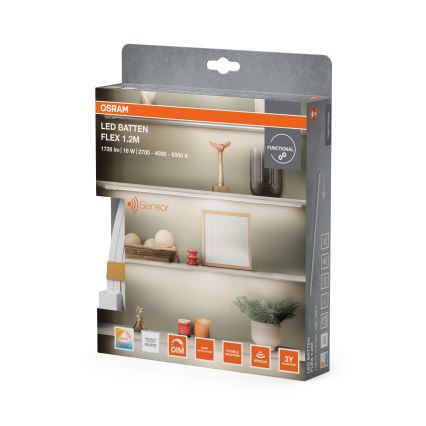 Osram - LED stmievateľné podlinkové svietidlo s pohybovým senzorom BATTEN LED/16W/230V 2700/4000/6500K 119,1 cm biela