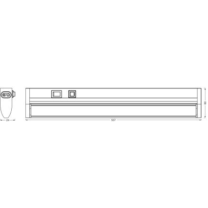 Osram - stmievateľné LED svietidlo pod kuchynskú linku LINEAR TURN LED/10W/230V 3000/4000/6500K 55 cm biele