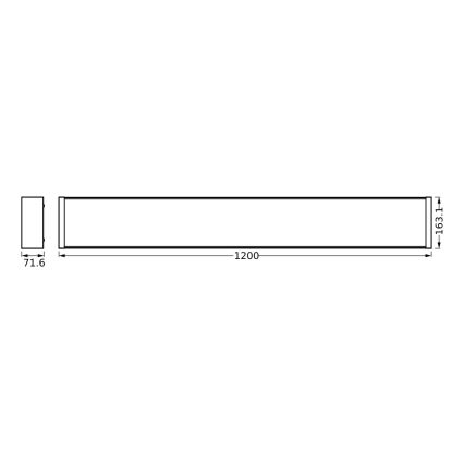 Osram - LED stmievateľné stropné svietidlo OFFICE LINE LED/40W/230V 120 cm + diaľkové ovládanie