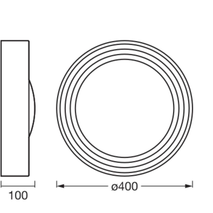 Osram - Stmievateľné LED stropné svietidlo ORBIS CONCRETE LED/18W/230V, priemer 40 cm, šedé/betón